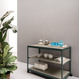 Wielen onder een Fluido kitchenette van Martex