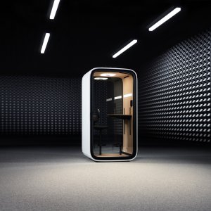 Geluidsabsorberende PET-panelen in de Framery One