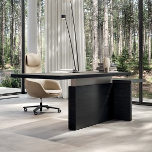 In hoogte verstelbaar Mux70 bureau met metalen carter