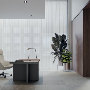 Modulaire Mux70 vergadertafel met centrale stroomvoorziening