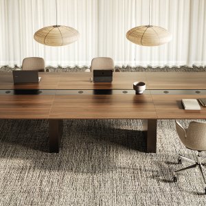Trapeziumvormige Mediawall-tafel van de Spike collectie