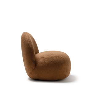 Gelakt houten blad in noten van het schrijftafeltje Hill op zwart metaal