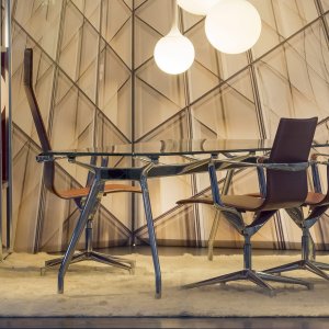 Kuna Chair in donkerbruin leer