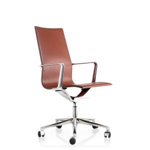Kuna Chair in zwart leer