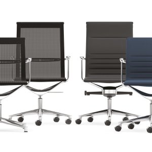 Una Chair met hoge rug in zijdegrijze stof