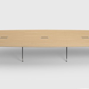 Wit achtergelakt glasblad op een UniTable tafel van ICF
