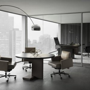 Detail van fineer, leer en lak