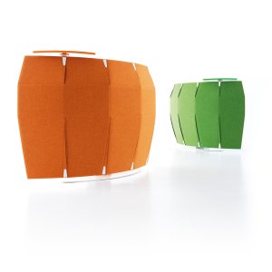 Twee Funny Sat balies gecombineerd in oranje en groen