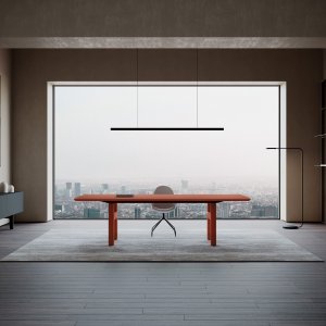 Hito directiebureau van IVM Office met eucalyptus fineerblad en witte poten