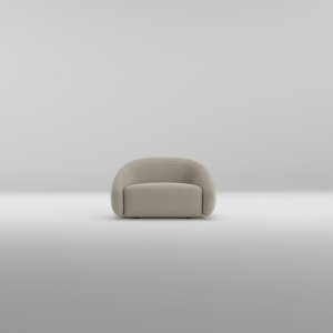 Voet van naturel essenhout onder de zitting van de bank Apper