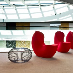 Fauteuil Nautile van Peter Harvey, driekwart aanzicht