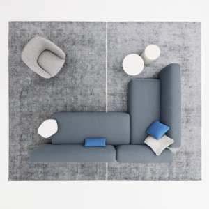 Suiseki bank met afneembare stof voor projectinrichting