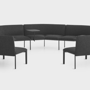 ADD T tafel met gekoppelde bladen in gebleekt eiken