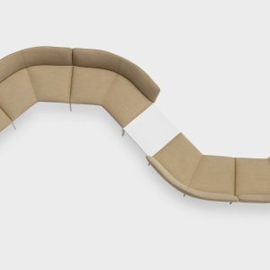 ADD bank met rugleuning op de buitenrand