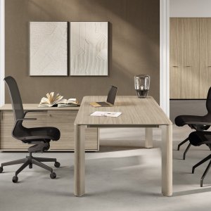Verzonken T-sierlijst van 6 mm in Inox Grey op de gevormde bladrand van Iulio