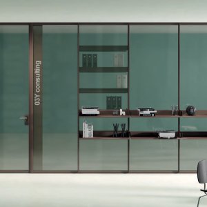 Gedecoreerd glaspaneel van het Luconi Simple Bold systeem