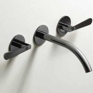Thermostatische doucheset Lutezia van Cea Design met handdouche en zijdegrijze slang