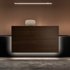 Receptiebalie Lux van Bralco met omlopend LED-licht