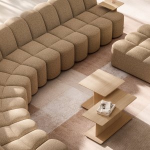 Recht element met rug uit de collectie Array