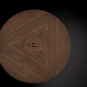 Overleghoek met ronde Metar tafel 120 cm
