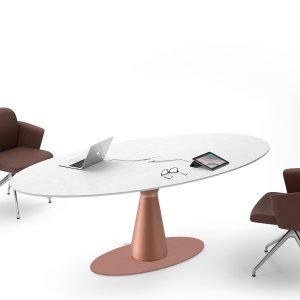 Metar vergadertafel van 440 cm in de boardroom