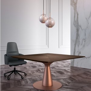Ronde Metar tafel 160 cm voor klein overleg