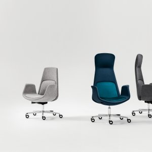 Directiestoel Nordic van Milani met hoge rug