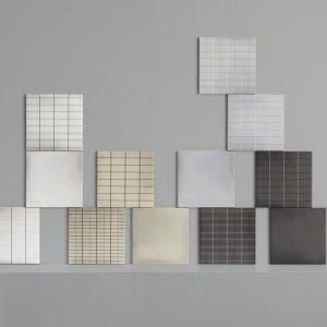 Staal van de Aurore Light Green Grid S tegel 20x20