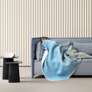Rombini-latten in mat White en Grey