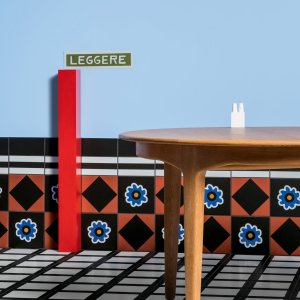 Handgetekend decor Flower Green, Mattonelle Margherita in geglazuurd porselein