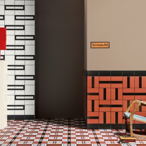 Decor Frame Terracotta in half formaat, Mattonelle Margherita