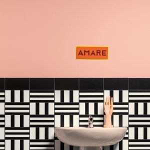Decor Marghe Half Black in half formaat, Mattonelle Margherita