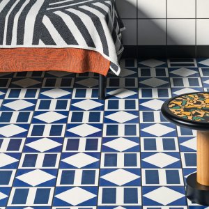 Tegel met patroon Black Terracotta, Mattonelle Margherita van Mutina, 20,5 x 20,5 cm