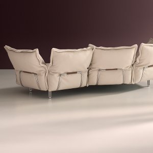 Stalen poten in brons metallic op de bank Nuvola