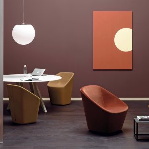 Ronde Arki-Table ARK/2 op een stalen kruis