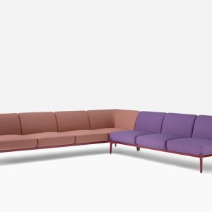 Pouf Social DSO_2P zonder rugleuning, 600 mm diep