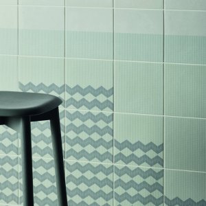 Patroon Zigzag Green uit de Tape collectie in geglazuurd gres