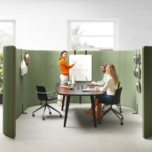 Stoffen scherm van Nucleo op een Pigreco bench