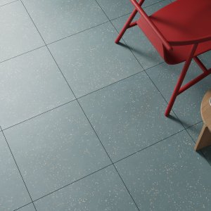 Douche volledig bekleed met Mutina Primavera Blu