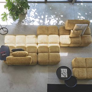 Chaise longue WIDE van Qubik met armleuning links