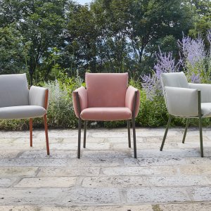Design stoel Brezza met stalen buisframe van S•CAB