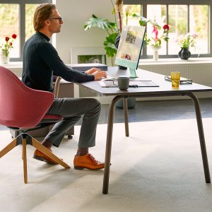 Gebreide membraan van de rugleuning van se:flair met armleggers in het frame