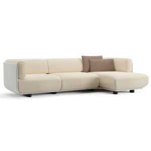 Bank Shaal van Arper in een kantoorlounge, modulaire samenstelling
