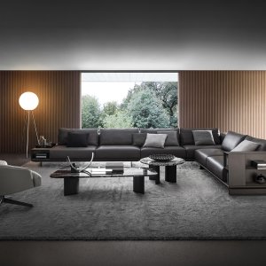 Modulaire bank Asso van i4Mariani met achterste boekenmodule