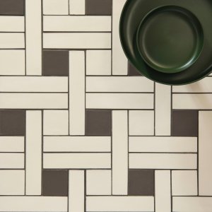 Netvel met Weaving tesserae tijdens het leggen