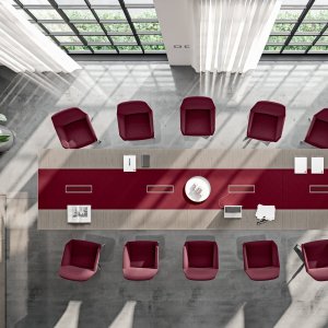 X10 bijzettafel met ringvormige stalen poot
