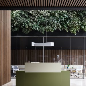 Quadrifoglio Z1 receptiebalie in een hotellobby