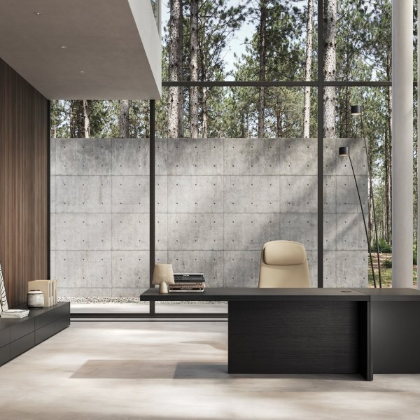 Kantoor met Frezza executive desk en vergadertafel uit gecertificeerd hout