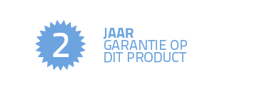 2 jaar garantie op dit product