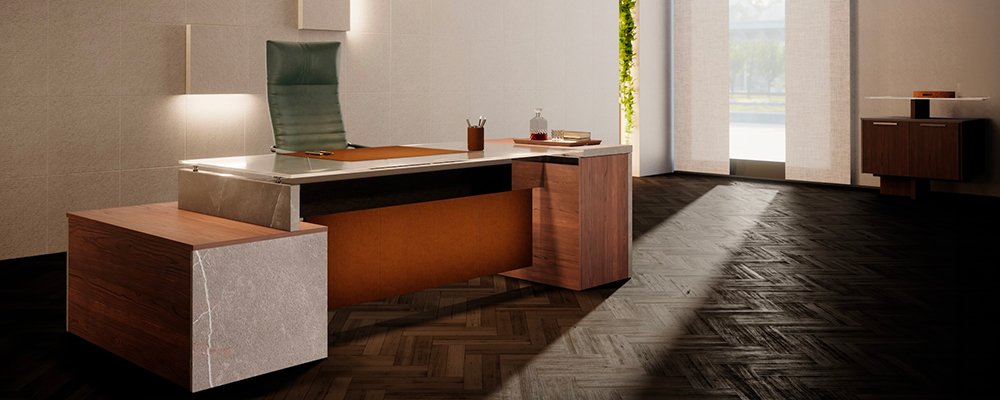 Bureau met ladeblok